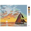 Malování podle čísel - PLACHETNICE A ZÁPAD SLUNCE (D. RUSTY RUST)