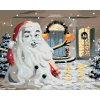 Malování podle čísel - SNĚHULÁK VE TVARU SANTY U DOMU (D. RUSTY RUST)