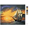 Malování podle čísel - PLACHETNICE, ZÁPAD SLUNCE A RACCI (D. RUSTY RUST)