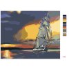 Malování podle čísel - PLACHETNICE A ZÁPAD SLUNCE (D. RUSTY RUST)