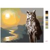 Malování podle čísel - SOVA, ŘEKA A ZÁPAD SLUNCE (D. RUSTY RUST)