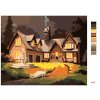 Malování podle čísel - PÁV A DŮM S FONTÁNOU (D. RUSTY RUST)