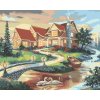 Malování podle čísel - LABUTĚ, MOST A DŮM (D. RUSTY RUST)