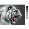 Malování podle čísel - ŘVOUCÍ BÍLÝ TYGR PORTRÉT (D. RUSTY RUST)