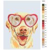 Malování podle čísel - LABRADOR A SRDCOVÉ BRÝLE
