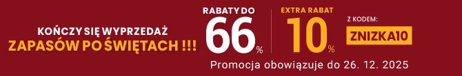 Rabaty do 66 % + extra rabat 10 %