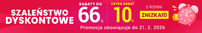 Rabaty do 66 % + extra rabat 10 %