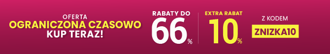 Rabaty do 66 % + extra rabat 10 %