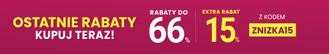 Rabaty do 66 % + extra rabat 15 %
