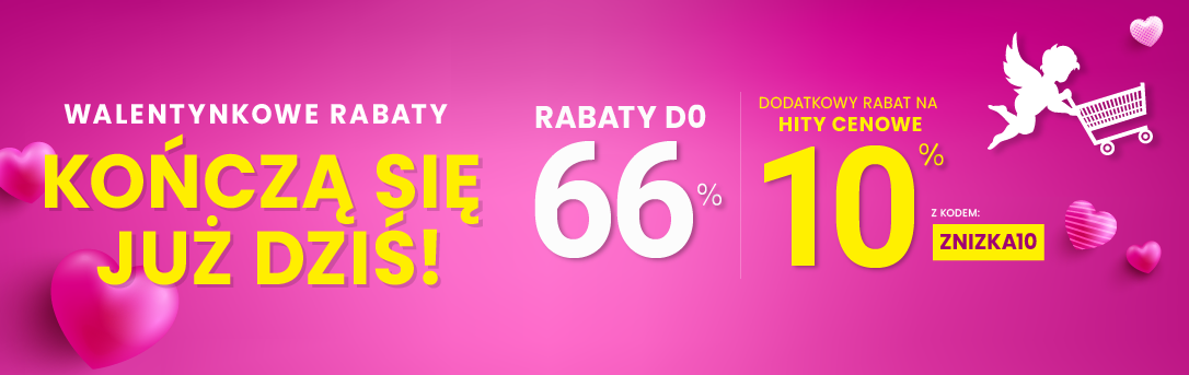 Rabaty do 66 % + extra rabat 10 %