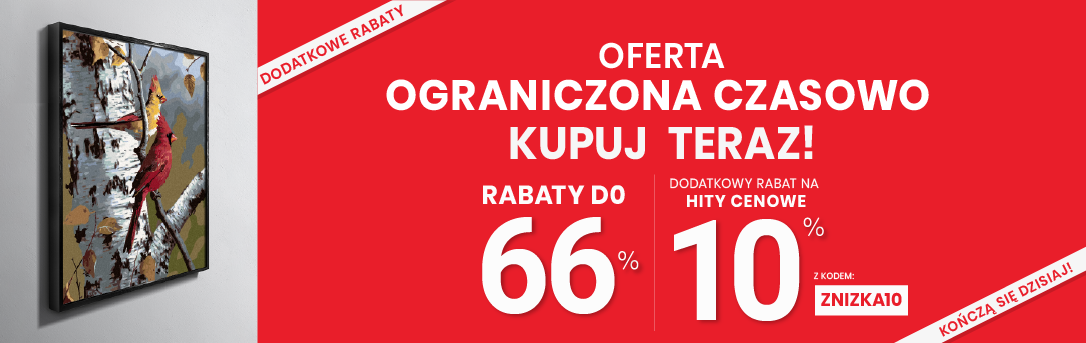 Rabaty do 66 % + extra rabat 10 %