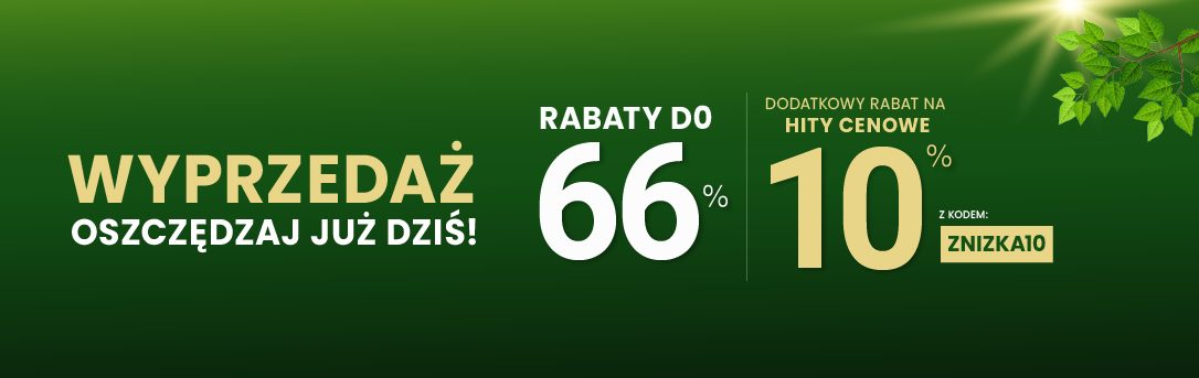 Rabaty do 66 % + extra rabat 10 %