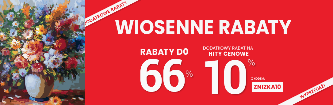 Rabaty do 66 % + extra rabat 10 %