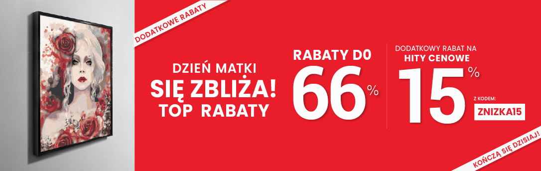 Rabaty do 66 % + extra rabat 15 %