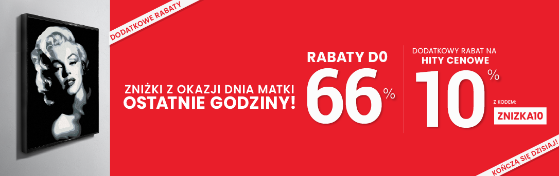 Rabaty do 66 % + extra rabat 10 %