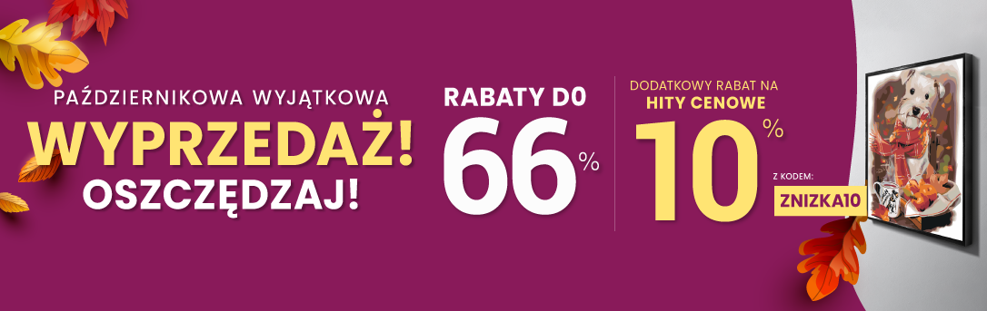 Rabaty do 66 % + extra rabat 10 %