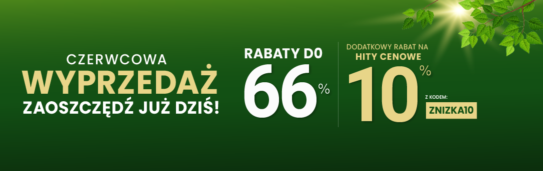 Rabaty do 66 % + extra rabat 10 %
