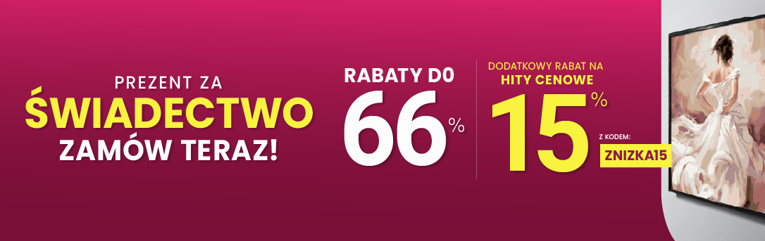Rabaty do 66 % + extra rabat 15 %