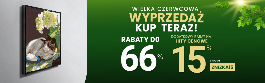 Rabaty do 66 % + extra rabat 15 %