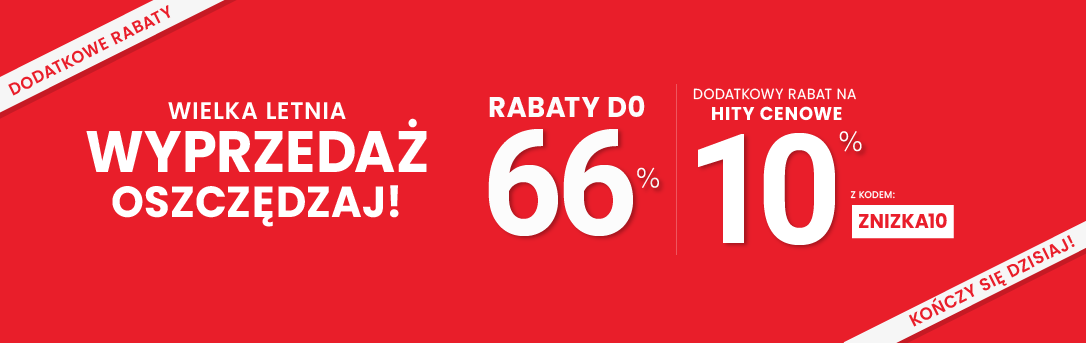 Rabaty do 66 % + extra rabat 10 %