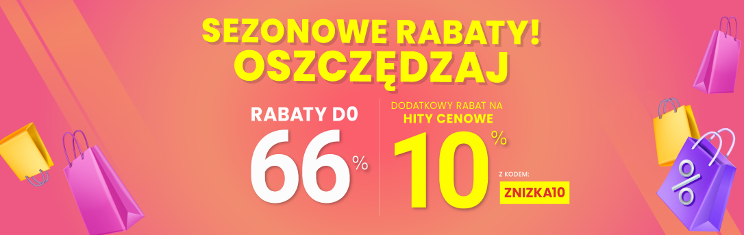 Rabaty do 66 % + extra rabat 10 %
