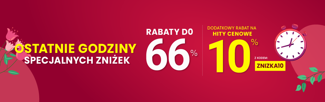 Rabaty do 66 % + extra rabat 10 %
