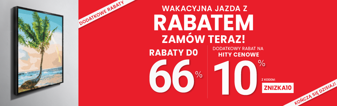 Rabaty do 66 % + extra rabat 10 %