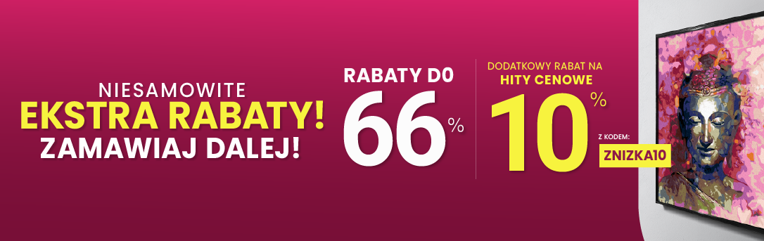 Rabaty do 66 % + extra rabat 10 %