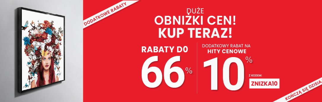 Rabaty do 66 % + extra rabat 10 %