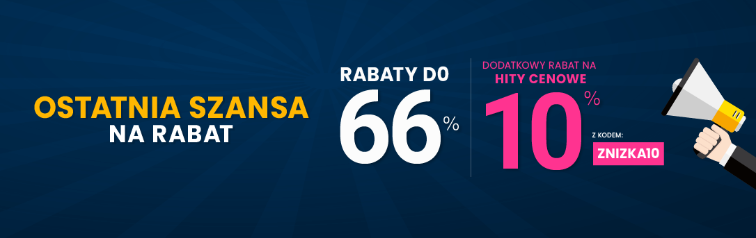 Rabaty do 66 % + extra rabat 10 %