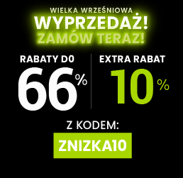 Rabaty do 66 % + extra rabat 10 %