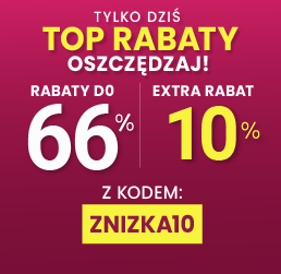 Rabaty do 66 % + extra rabat 10 %