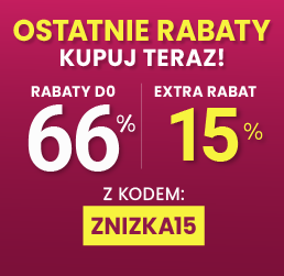 Rabaty do 66 % + extra rabat 15 %