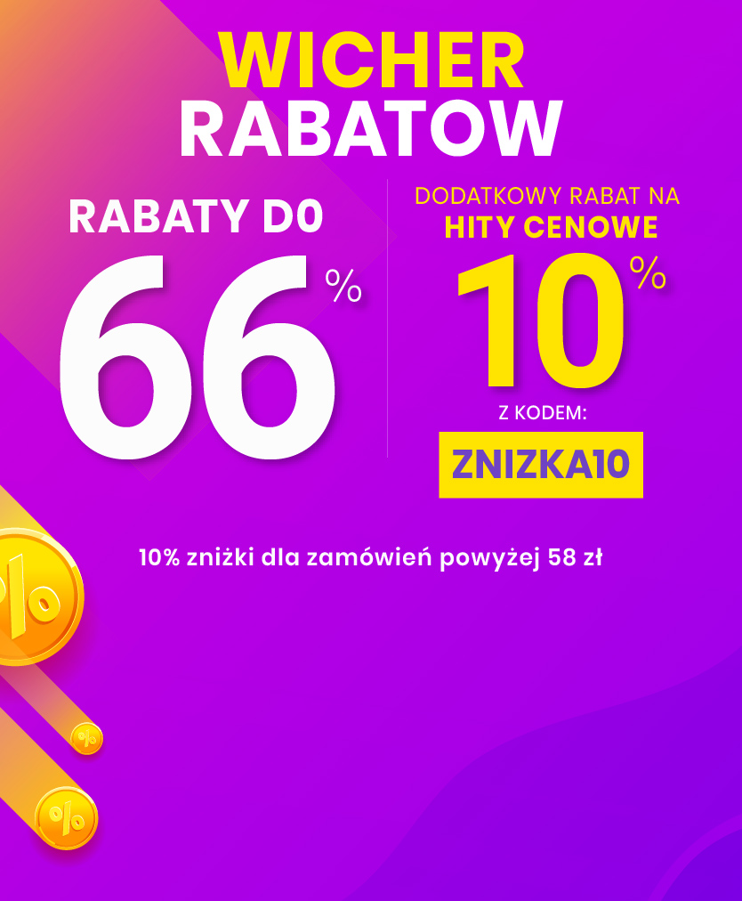 Rabaty do 66 % + extra rabat 10 %