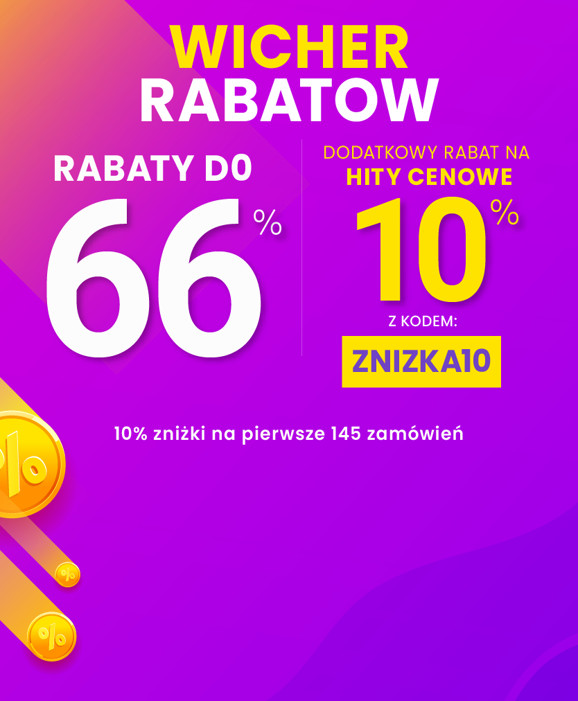 Rabaty do 66 % + extra rabat 10 %