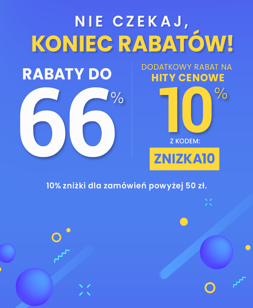 Rabaty do 66 % + extra rabat 10 %