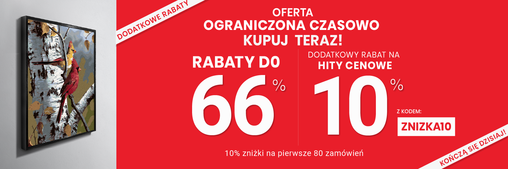 Rabaty do 66 % + extra rabat 10 %