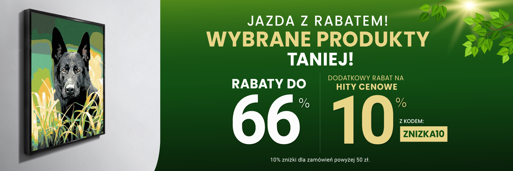 Rabaty do 66 % + extra rabat 10 %
