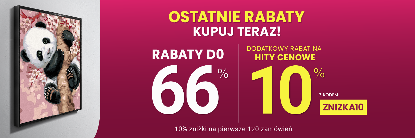 Rabaty do 66 % + extra rabat 10 %