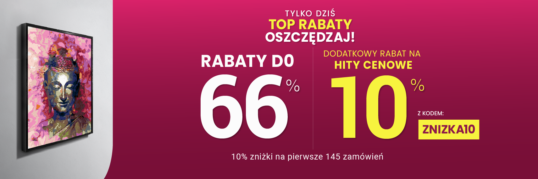 Rabaty do 66 % + extra rabat 10 %