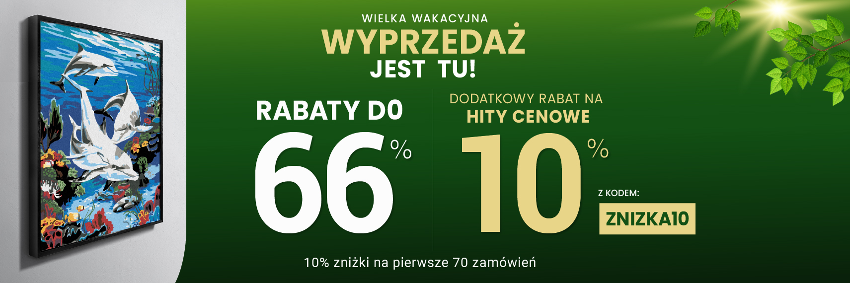 Rabaty do 66 % + extra rabat 10 %