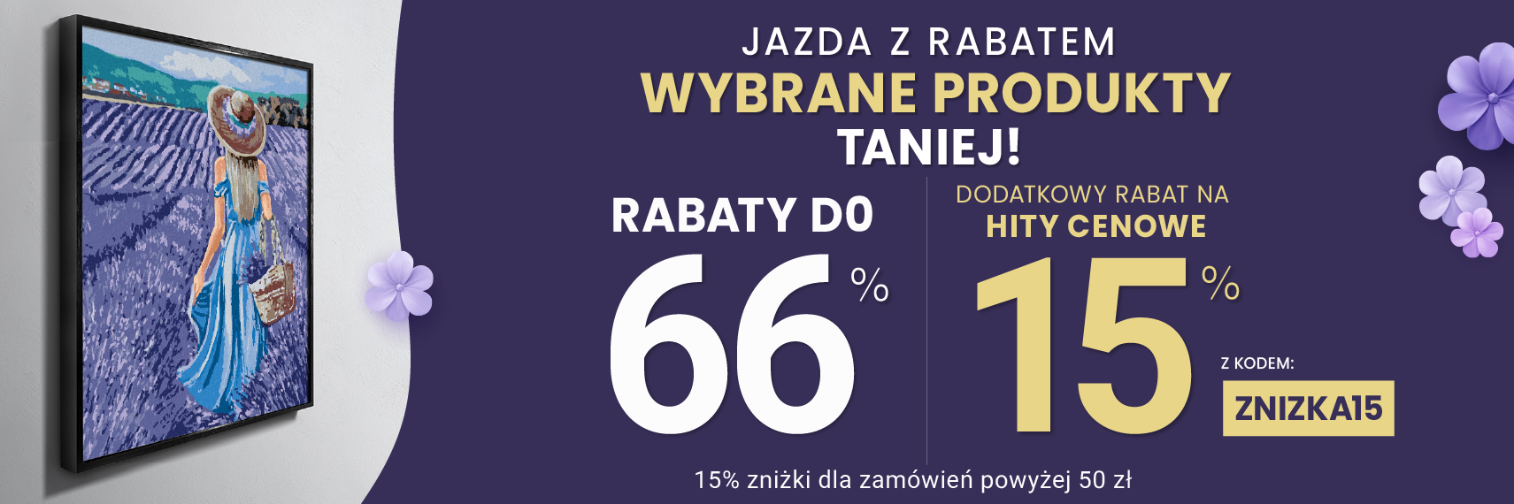 Rabaty do 66 % + extra rabat 15 %