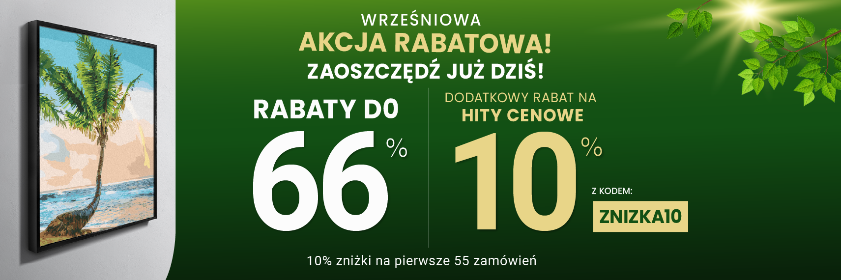 Rabaty do 66 % + extra rabat 10 %