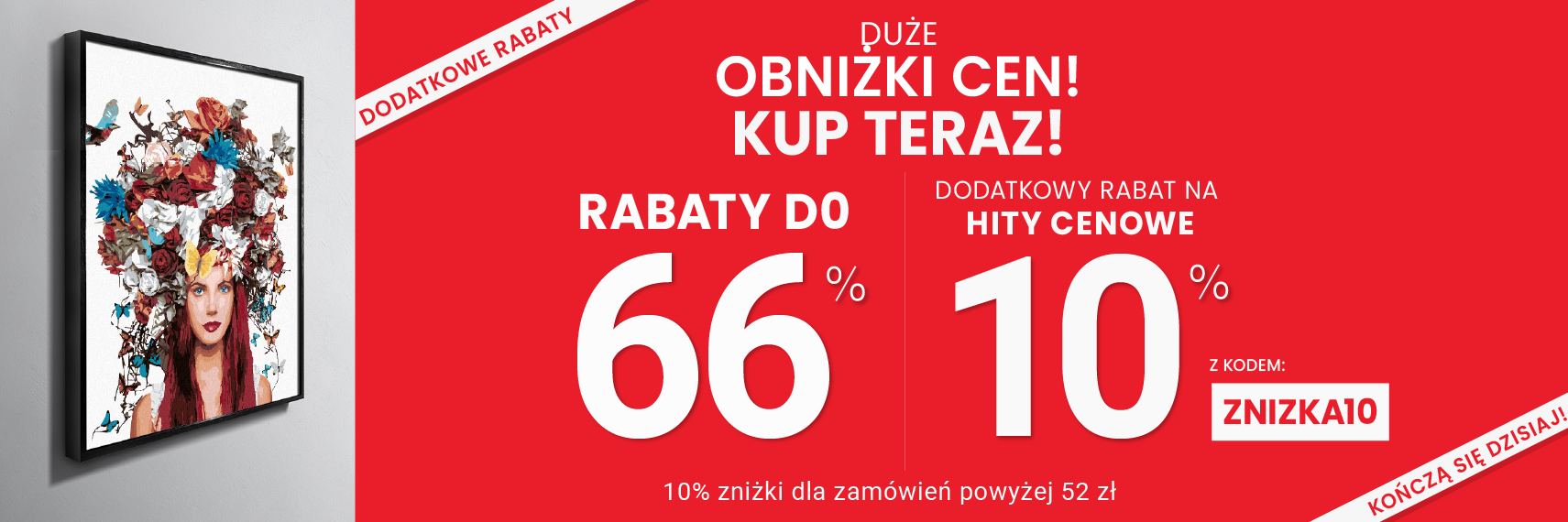 Rabaty do 66 % + extra rabat 10 %