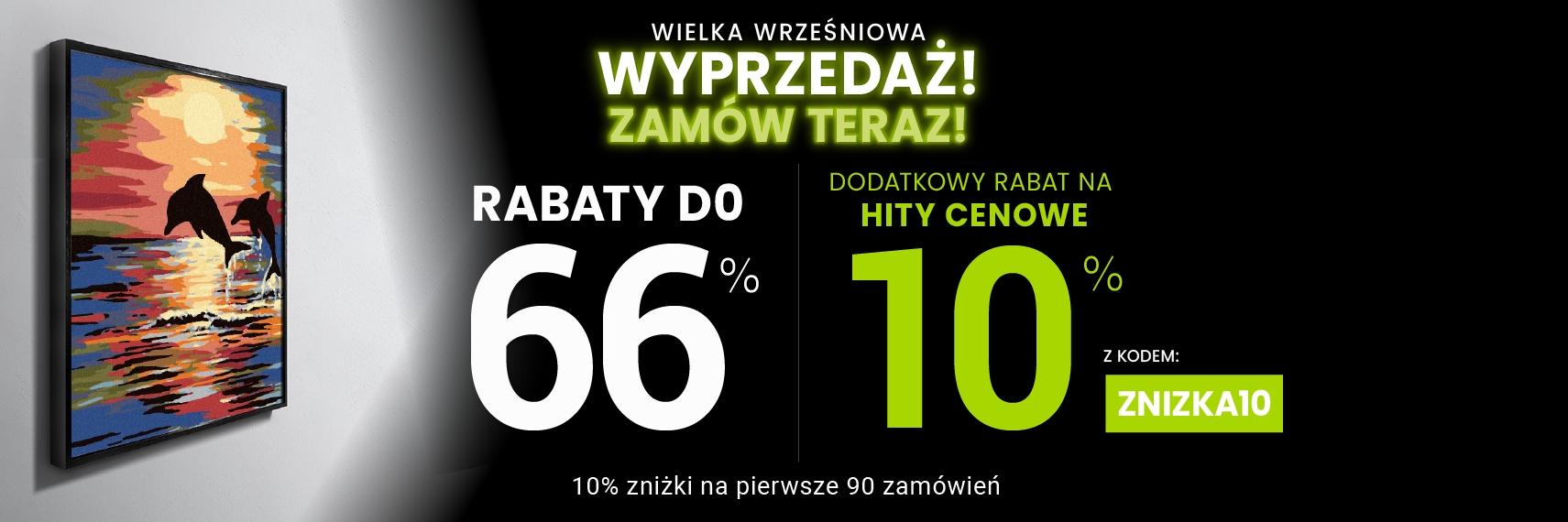 Rabaty do 66 % + extra rabat 10 %