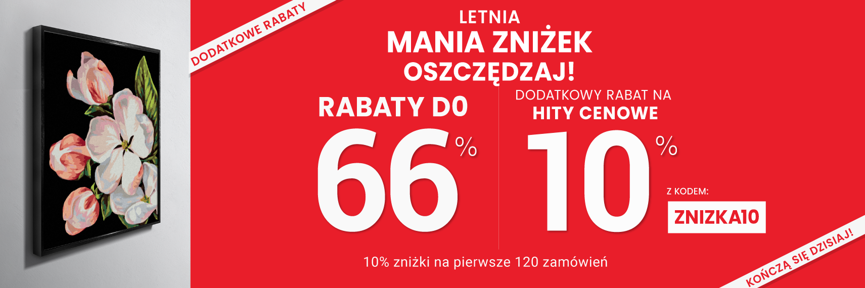 Rabaty do 66 % + extra rabat 10 %