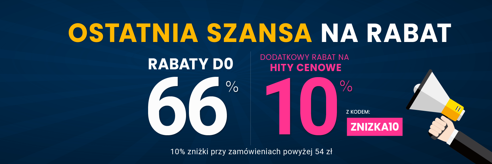 Rabaty do 66 % + extra rabat 10 %