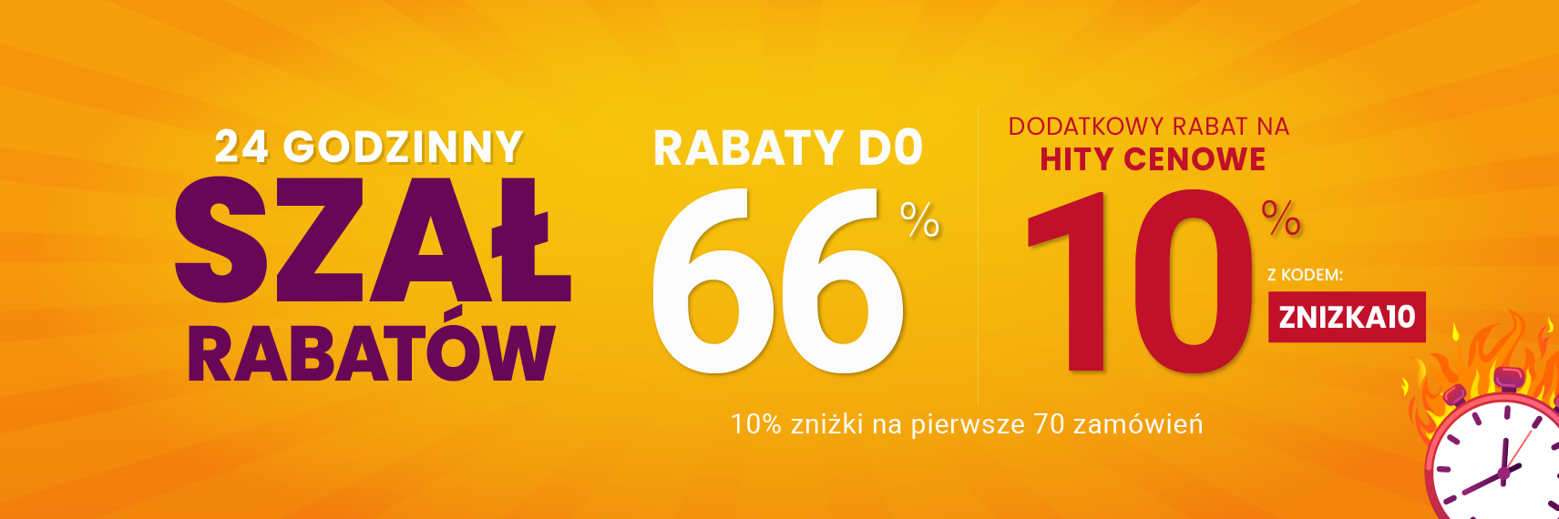 Rabaty do 66 % + extra rabat 10 %