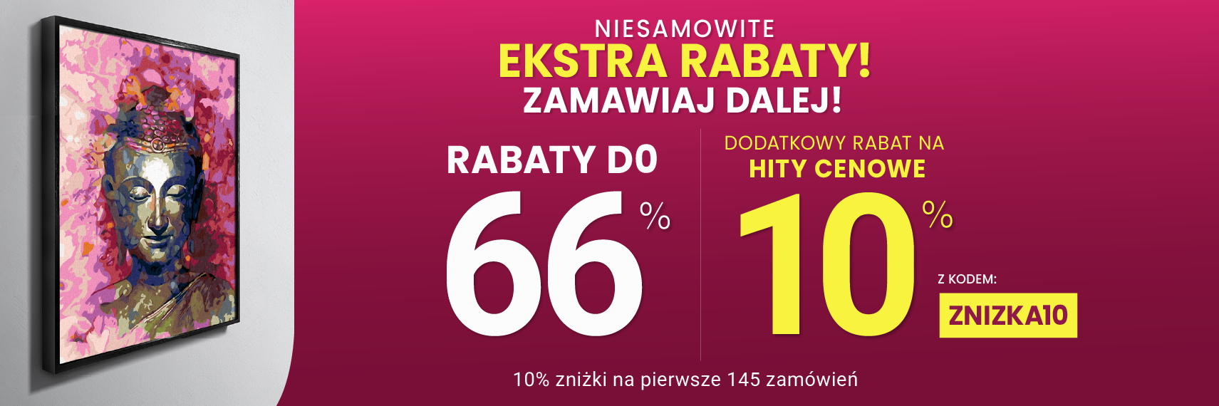 Rabaty do 66 % + extra rabat 10 %