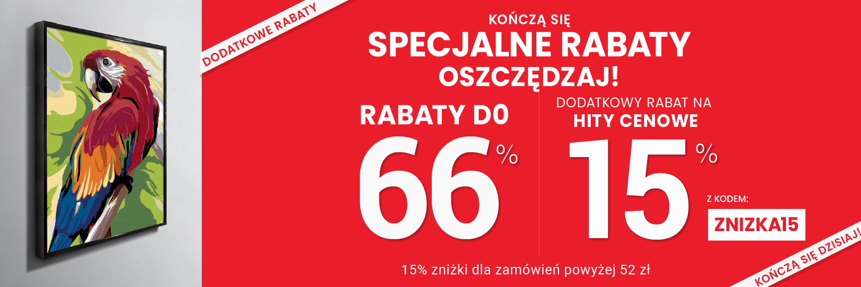 Rabaty do 66 % + extra rabat 10 %